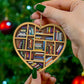 Book Lovers Heart Ornament