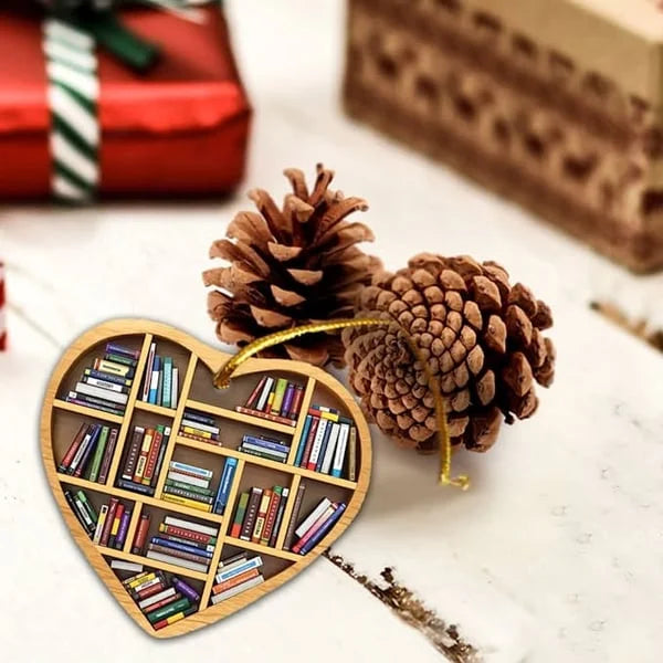 Book Lovers Heart Ornament